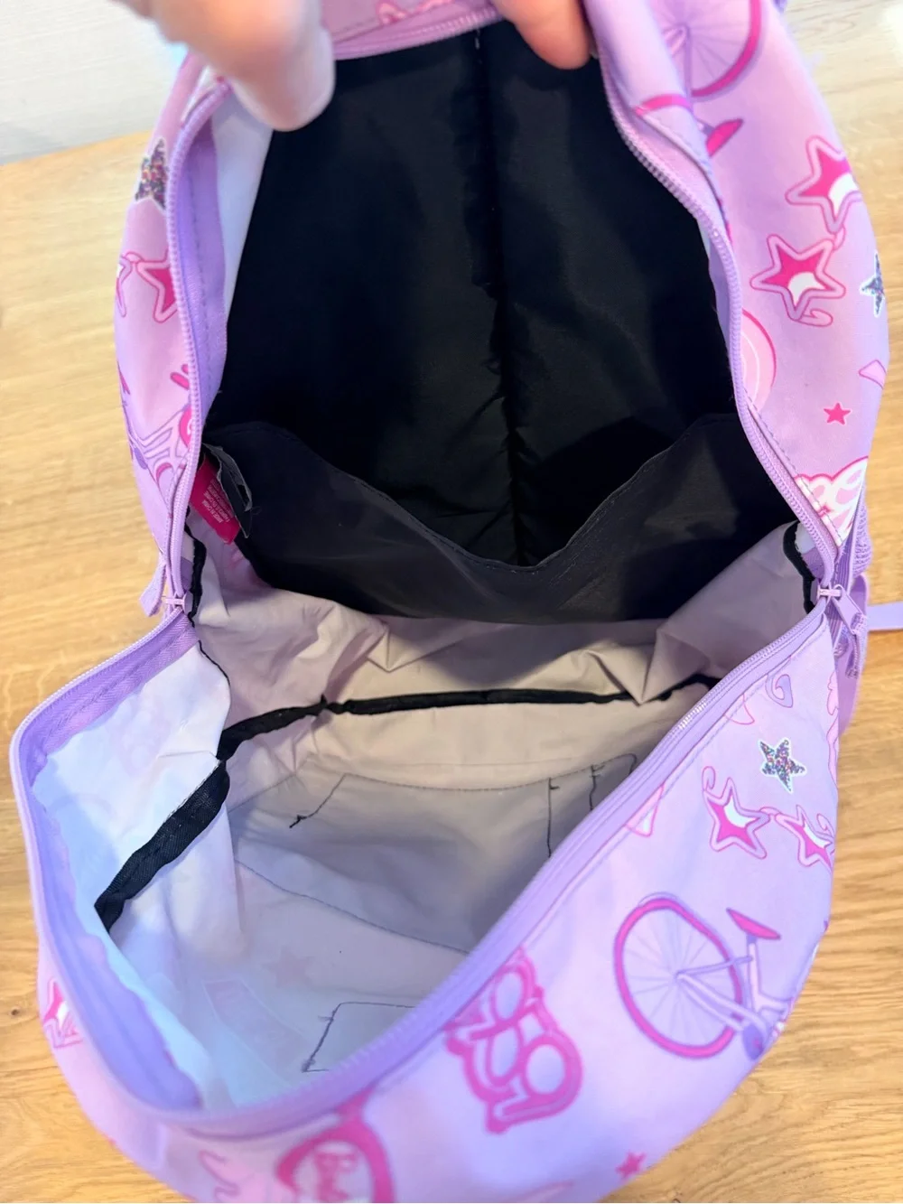 Barbie Pink Printed Kids Backpack with Icon Pattern